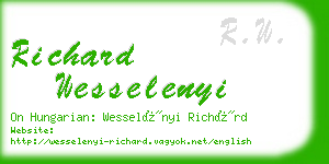 richard wesselenyi business card